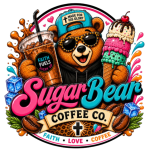 Sugar Bear Coffee Co. logo, mobile coffee and ice cream truck in Batavia, OH