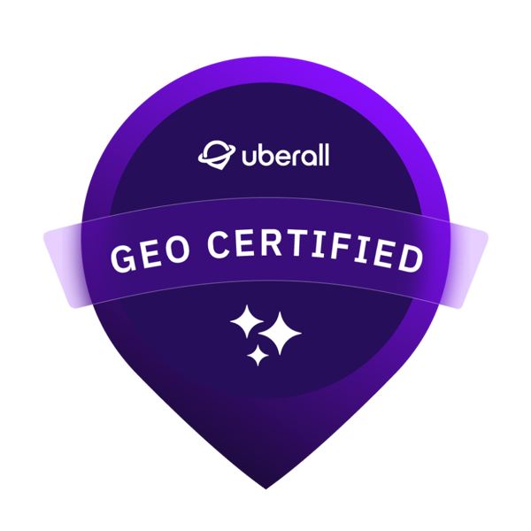 Uberall GEO Certified badge earned by Ambition Business Solutions